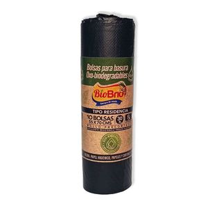 Bolsa de Basura Biodegradable Brio Residencia Negra x 10 unds