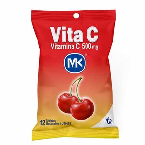 Vitamina Masticable C MK Cereza x 12 unds