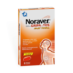 Analgésico Noraver Gripa Fast Total x 6 unds