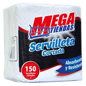 Servilleta Cortada Megatiendas x 150 unds
