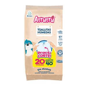 Toallitas Húmedas Arrurrú Extra Acolchaditas x 20 unds