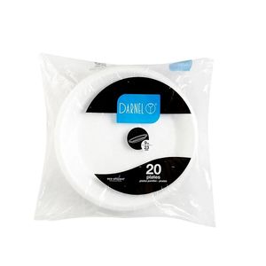 Plato Darnel Wave Blanco 20 unds x 15.5 cm c/u