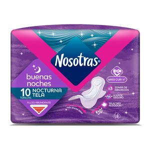 Toalla Higiénica Nosotras Buenas noches x 10 unds