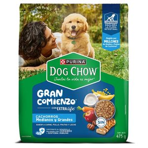 Alimento Dog Chow Cachorros Medianos y Grandes x 475 g