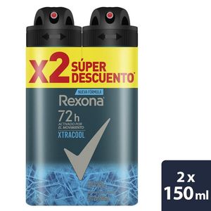 Desodorante en Aerosol Rexona Xtracool 2 unds x 150 ml c/u