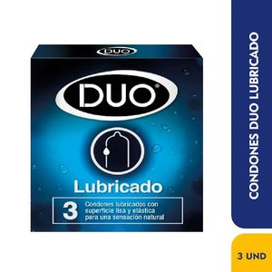 Condones Duo Lubricante x 3 und