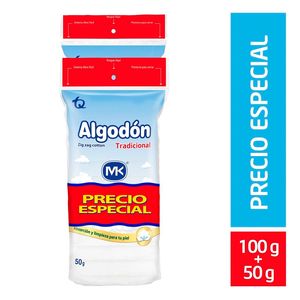 Algodón MK Pague 100 g Lleve 150 g