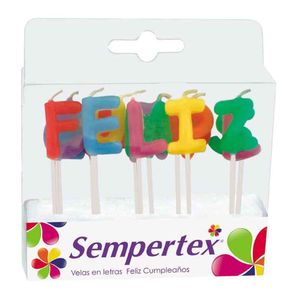 Velita Sempertex Fiesta Letras Feliz Cumpleaños 1 x und