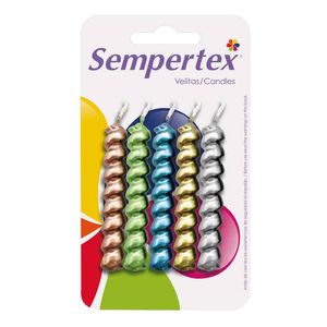 Velita Sempertex Fiesta Metálica Reflejo x 5 und