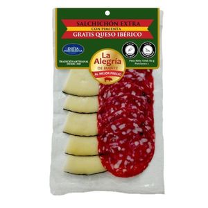Salchichón Alegría x 60 g gratis Queso Ibérico