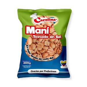 Mani sin Sal Carolina x 200 g