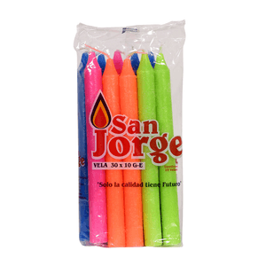Velas San Jorge de Colores x 10 und