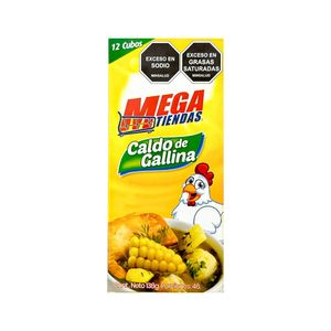 Caldo de Gallina Megatiendas Cubo 12 unds x 11.5 g c/u