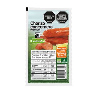Chorizo con Ternera Colanta Premium x 1.125 g