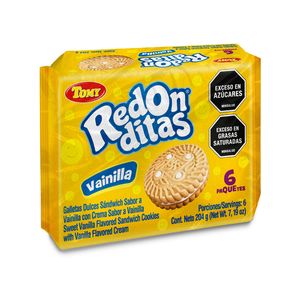Galletas Dulces Redonditas Vainilla 6 unds x 34 g c/u