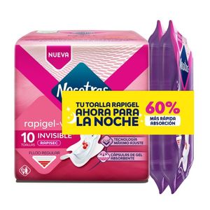 Toallas Higiénicas Nosotras Invierno Rápida + 2 Buenas Noches x 10 unds
