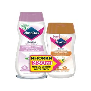 Jabón Intimo Nosotras x 200 ml Sensiti-v + Jabón Intimo x 130 ml