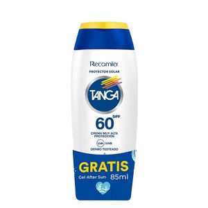 Protector Solar Tanga 60 SPF x 130 ml gratis Gel After Sun