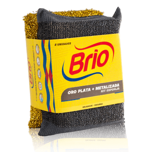 Esponja Brio Oro Plata + Esponja Metalizada x 1 und