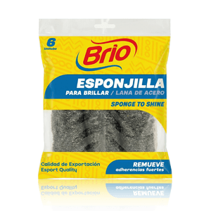 Esponja Brio Lana de Acero x 6 unds