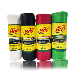 Bolsa de Basura Biodegradable Brio Residencia Blanca x 10 unds
