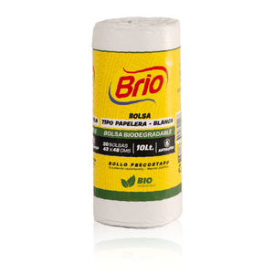 Bolsa de Basura Biodegradable Brio Papelera Blanca x 30 unds