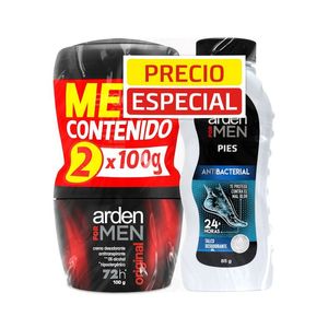Desodorante roll Arden For Men 2 unds x 100 g c/u + Talco x 85 g