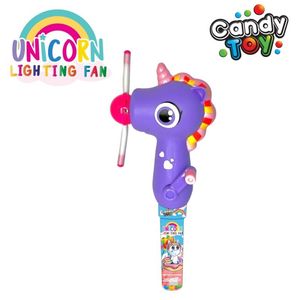 Dulce Candy Toy Unicorn Lighting Fan x 12 g