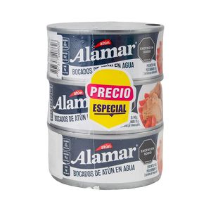 Atún Alamar Bocador en agua 3 unds x 140g c/u