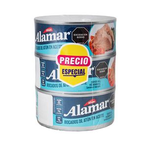 Atún Alamar Bocados en Aceite 3 unds x 140 g c/u