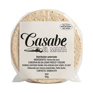 Casabe El Maná 10 unds x 180 g c/u