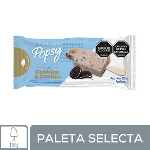 Paleta Popsy Selecta Cookies & Cream x 100 g